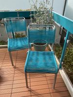 4 Stk. Schaffner Gartenstühle türkis