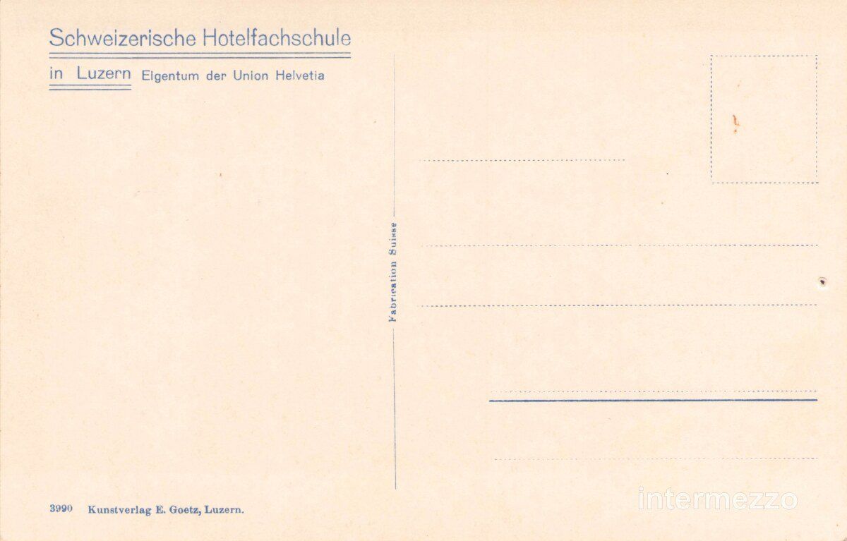 Cartoline postali: Luzern // ca. 1940 Schweizerische Hotelfachschule – Usato da Basel venduto da intermezzo12 1