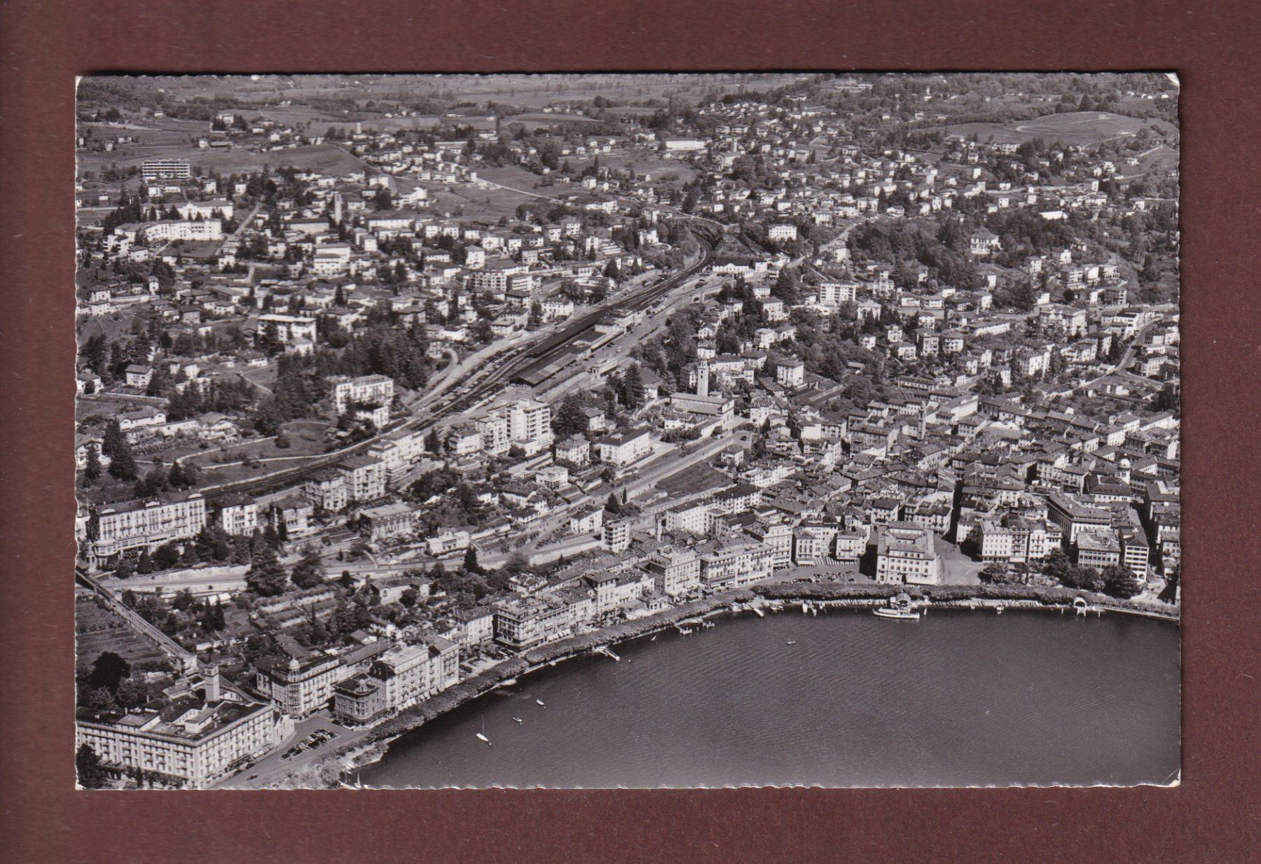 Cartoline postali: LUGANO - Veduta aerea - 1962 – Usato da Pully venduto da nicecards-shop