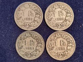 1 FR 1880 Seltene Jahre Lot 4 Stück