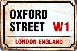 Blechschild-OXFORD STREET W1-LONDON ENGL