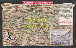 Kanton Graubünden (Landkarte und Chur) /bc