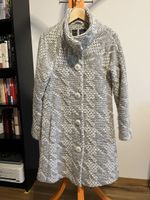 Syndicate beliebter Wollmischung Mantel, Grau/Weiss