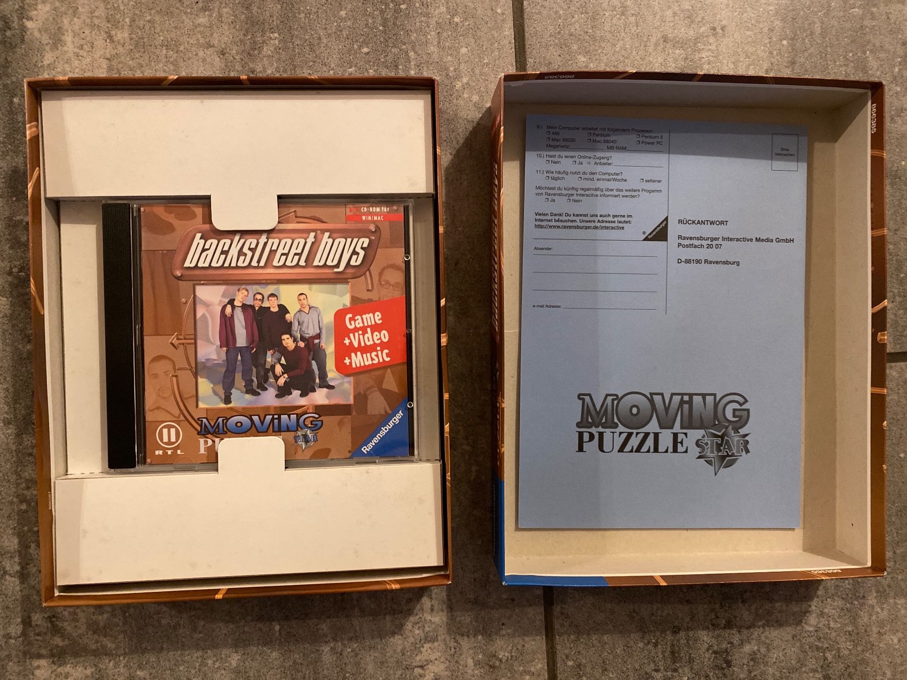 Giochi: NEU: Backstreet Boys Moving Star Puzzle PC CD-ROM – Nuovo e nell'imballaggio originale da Niederbüren venduto da funkel06 1