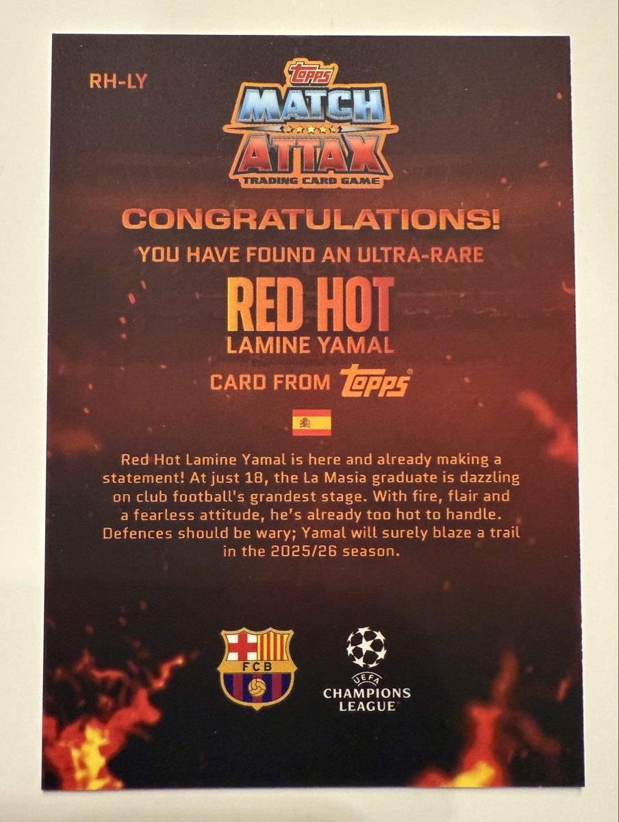 Topps Cartes à collectionner: Red Hot Lamine Yamal – Neuf (Voir description) à Dierikon par Leuchtenstadt 1
