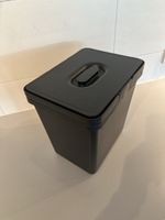 Abfalleimer Kunststoff schwarz mit Deckel Top Zustand