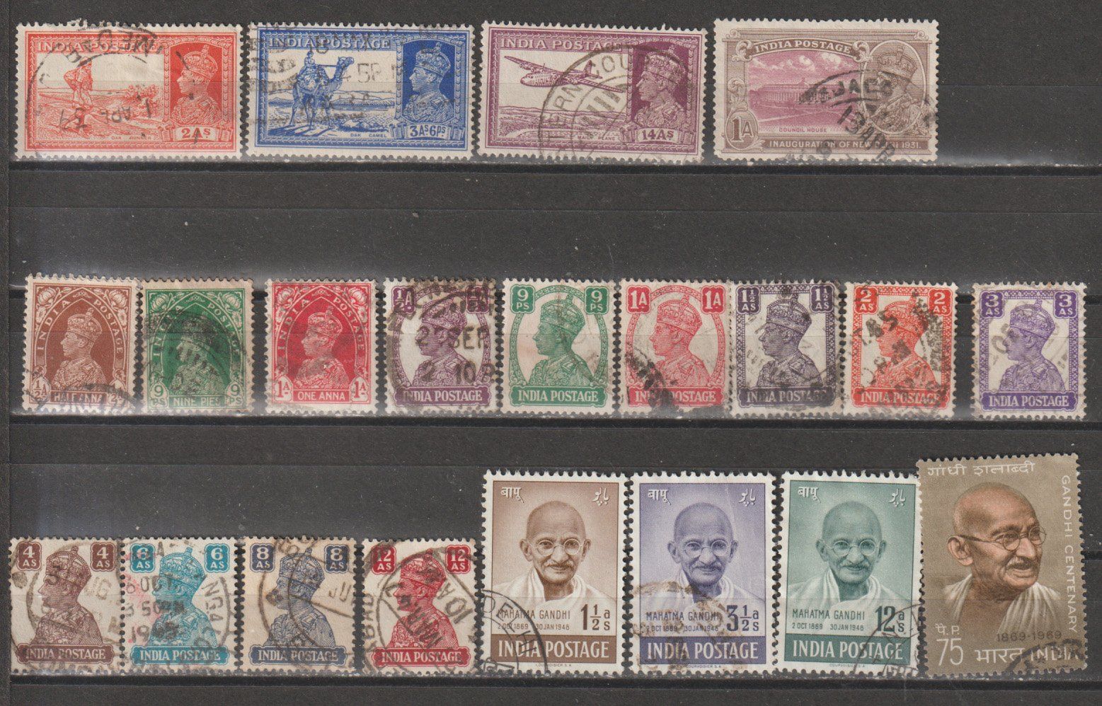Tous les timbres: Inde, divers thèmes, état variable – D'occasion à Crans-Montana par kira56