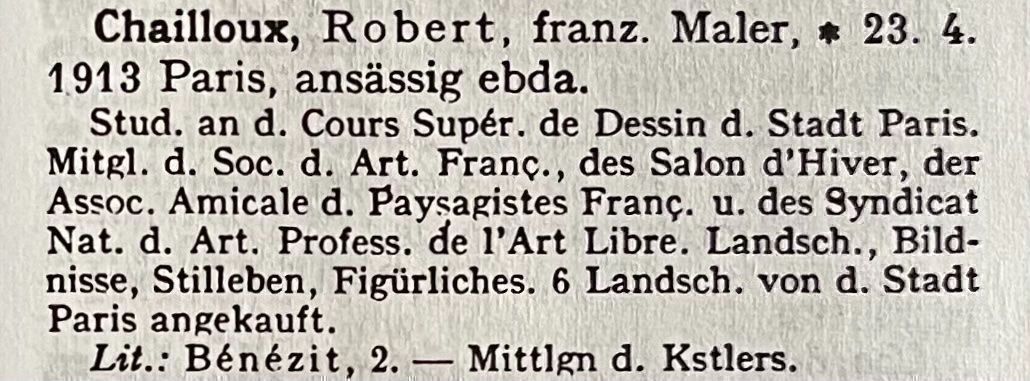 Dipinti: Chailloux Robert (1913-2006) – Usato da Grosshöchstetten venduto da Perle1951 4