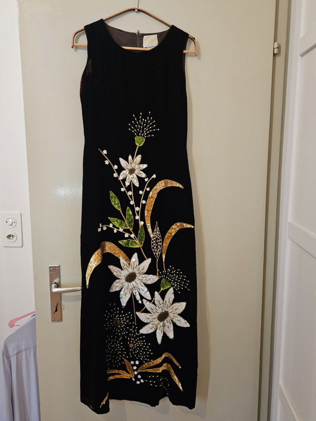 Vestiti: Abendkleid Samt, Designer Vintage, Grösse 36 – Usato da Basel venduto da izz_m9db