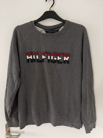Tommy Hilfiger Grauer Pullover - Top Zustand, Grösse L! Y2K