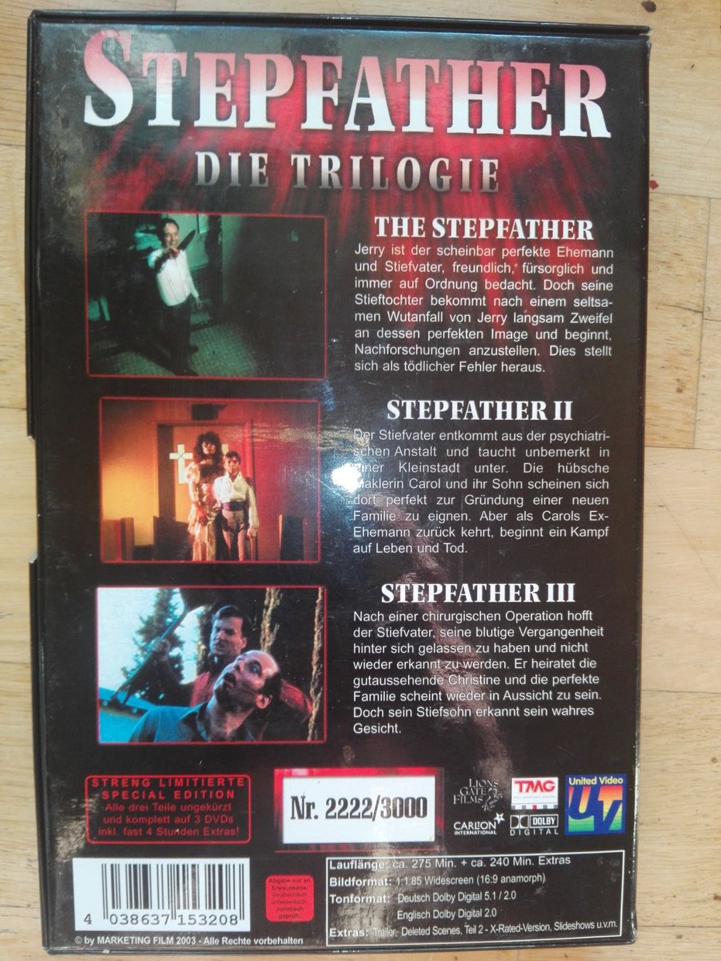 Tutti i DVDs: Stepfather - Die Trilogie  (Complete Edition Box Set) 3-DVDs – Usato da St.Gallen venduto da elk2022 8