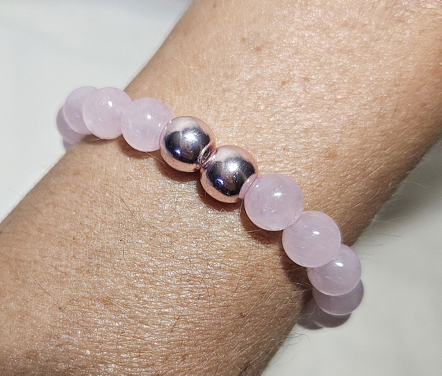 Bracciali & Braccialetti: Rosenquarz-Kugel Armk. - Spendenaktion – Nuovo (secondo la descrizione) da Unterkulm venduto da Nachtigall 5