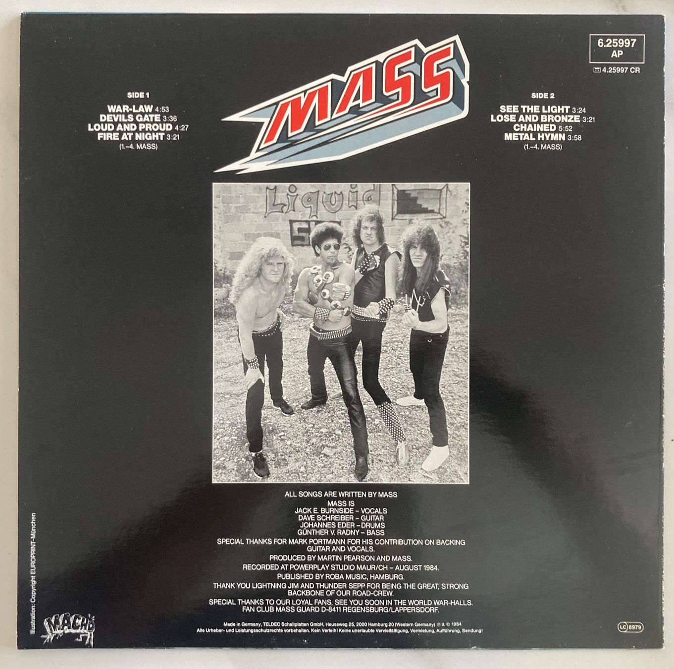 Dischi in vinile: MASS - WAR LAW – Usato da Poliez-Pittet venduto da Newtown-Records 1