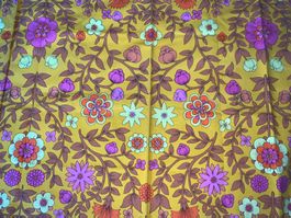Vintage Stoff  'Roundelay' Jonelle Duracolour Blumen 1970