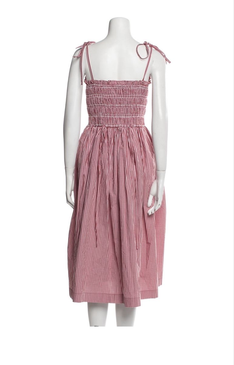 Vestiti: Sandy Liang kariertes Kleid rot – Usato da Winkel venduto da Zimtguetzli 8