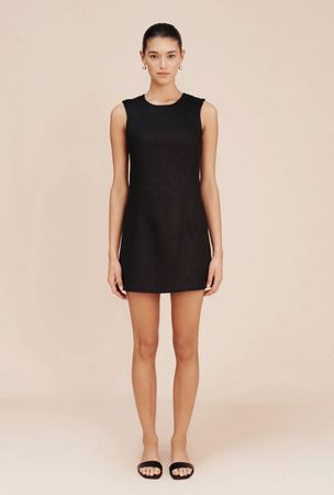 Damen Schwarzes Leinenkleid von Posse