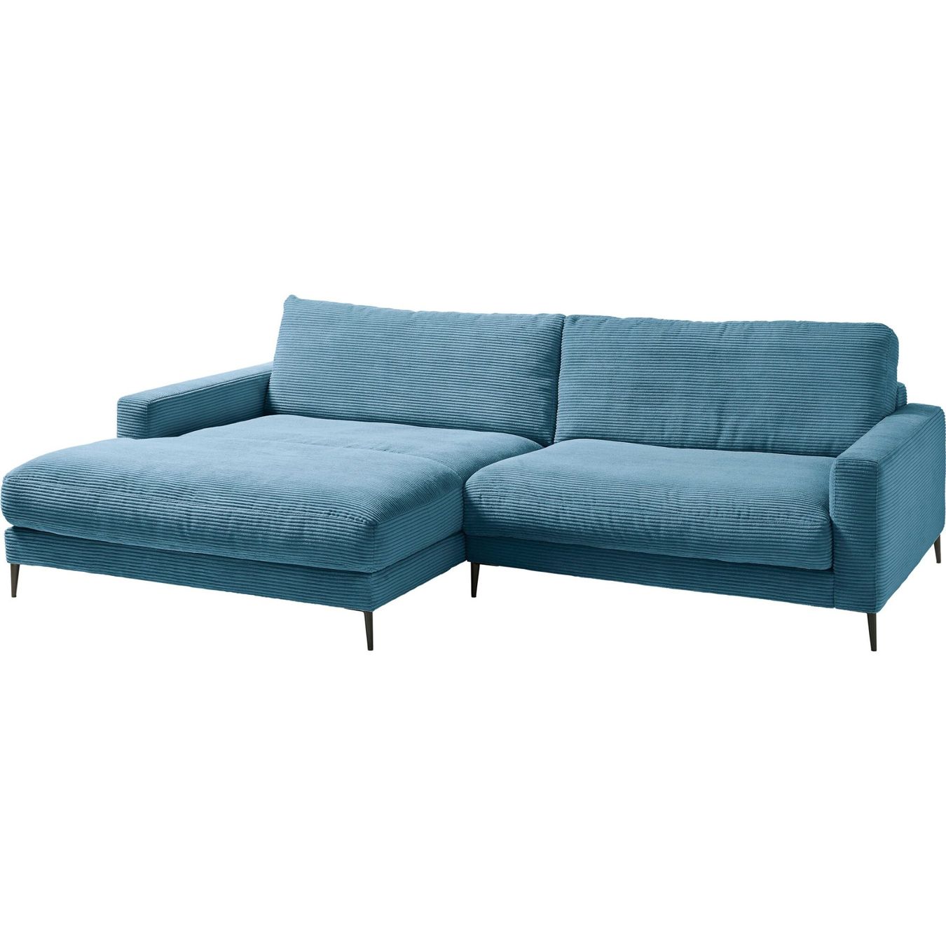 Sofas: Ecksofa  Uptown in Cord Petrol links – Neu und originalverpackt aus Bischofszell von deluxe-moebel 2