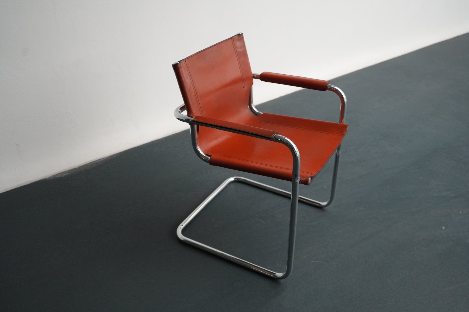 Sedie: Stuhl Leder Orange, Metallgestell – Usato da Safenwil venduto da EFAGSafenwil5745 1