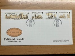 Falkland Islands, Eisenbahn, grossformatiger Brief