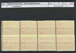 1988 Österreich, Automatenmarken - Schaltersatz, **