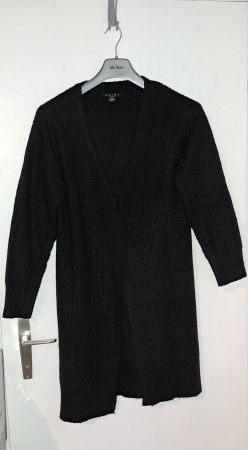 Cardigan long noir, taille S