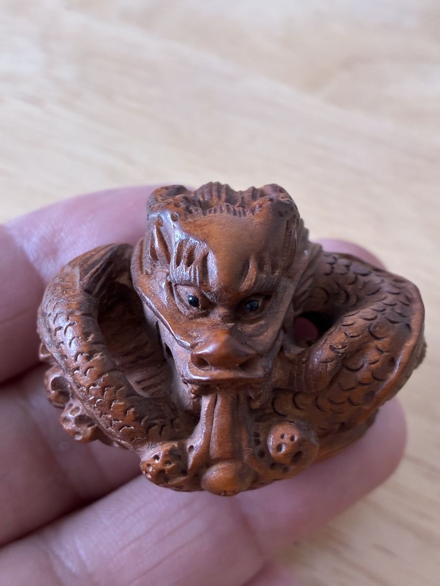 Statuette: Japon netsuke objet traditionnel en bois de buis – Usato da St-Aubin-Sauges venduto da asianart 6
