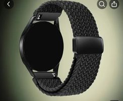 Uhren Armband schwarz 18mm elastisch