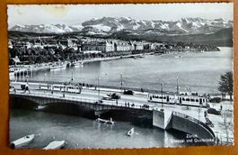 Zürich - Tramway Utoquai - Quaibrücke 1940