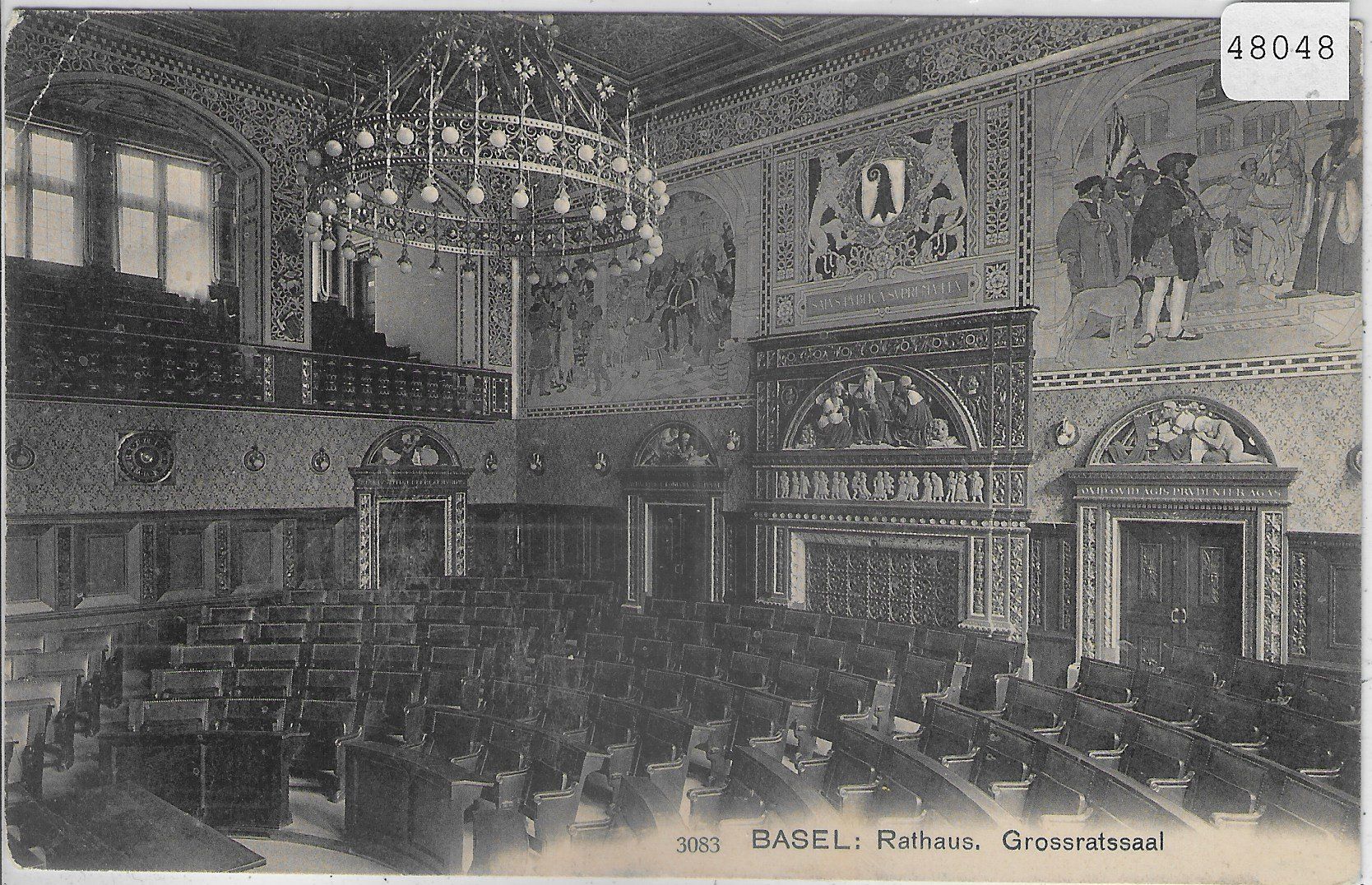 Cartoline postali: Basel - Rathaus - Grossratssaal – Usato da Ettingen venduto da Kartenplanet