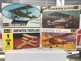 Revell Flugzeugmodelle, 1:72, Albatros, Fokker, Nieuport 53