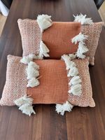 Zierkissen 2er Set, Orange, Original aus Marokko
