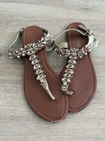 QueenTina Sandalen, goldig, Gr. 37, Sommer