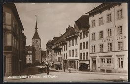 Aarau, Vordere Vorstadt mit Hotel Lion u