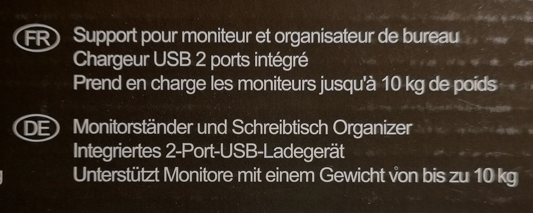 Staffa per monitor: Support écran + organiseur bureau avec chargeur USB – Nuovo e nell'imballaggio originale da Geneve venduto da Vtss00 4