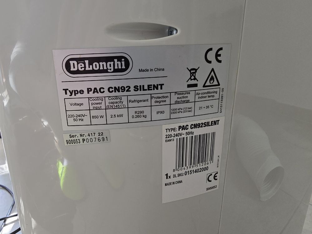 DeLonghi PAC CN92 Silent Klimagerät / Klimaanlage 5