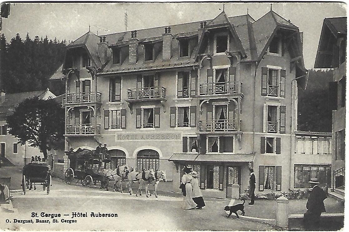 Cartoline postali: St.Cergue Hotel Auberson Postkutsche – Usato da Wetzikon ZH venduto da Brulu100