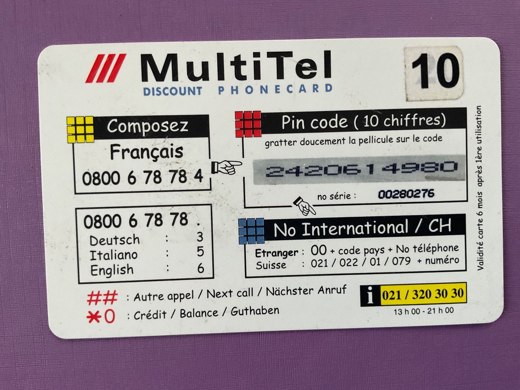 Telefon- & Taxkarten: Multitel Telefonkarte – Gebraucht aus Winterthur von Grap75 1