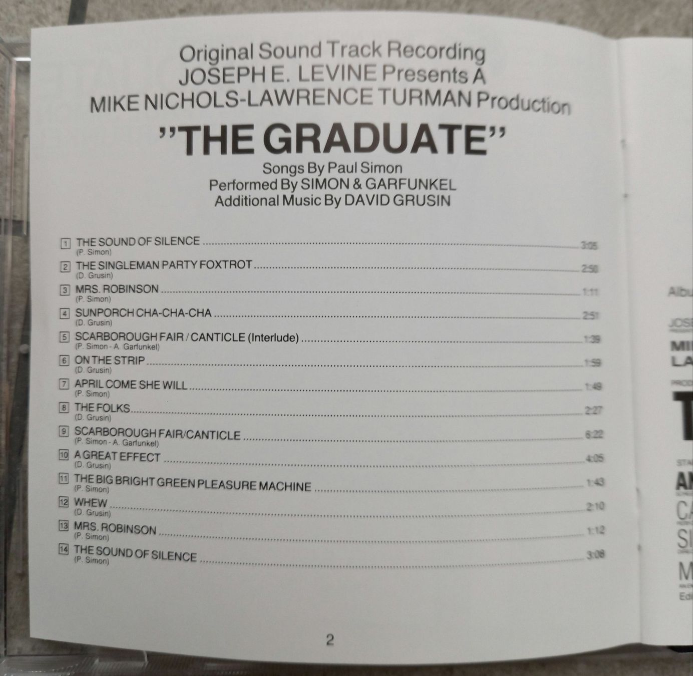 CD: CD "THE GRADUATE" – Nuovo (secondo la descrizione) da Binningen venduto da mar_2jlr 4