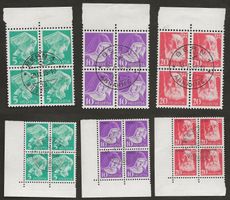 Schweiz Viererblock Portofreiheit 14Bz 15Bz 16Bz  gestempelt