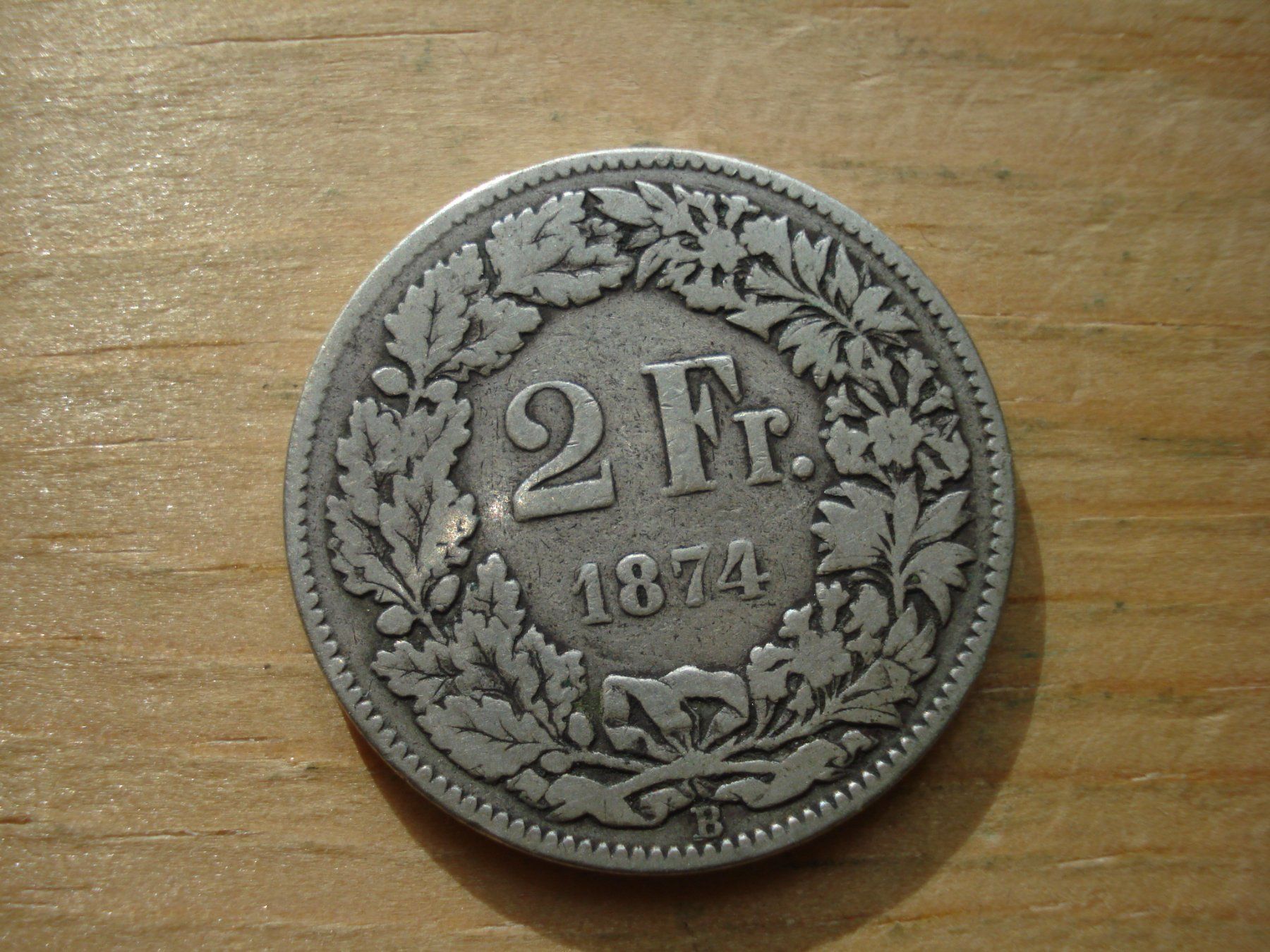 Tutti le monete: (Z3) 2 Franken 1874 – Usato da Erlach venduto da Net-Coins