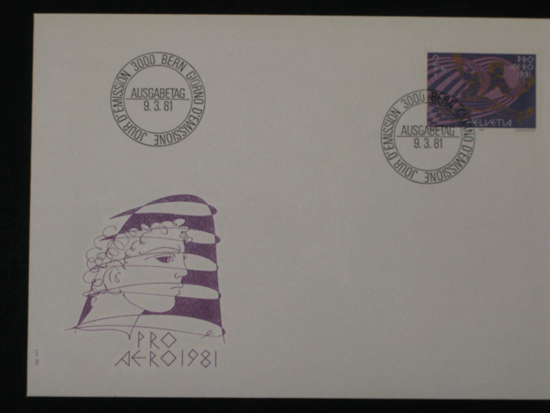Tutti i francobolli: Pro Aero 1981 FDC 09.03.1981 Nr. 47 – Usato da Riken AG venduto da HEROWE