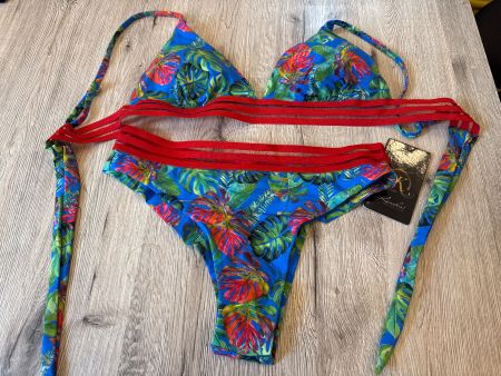 Sommer-Bikini mit tropischem Muster, Gr. 40, neuwertig46