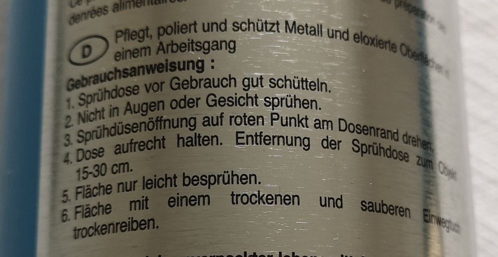 Prodotti per la cura: Edelstahl Pflege Stainless Steel Cleaner von 3M, 600 g – Nuovo (secondo la descrizione) da Zürich venduto da Tanteemma369 5