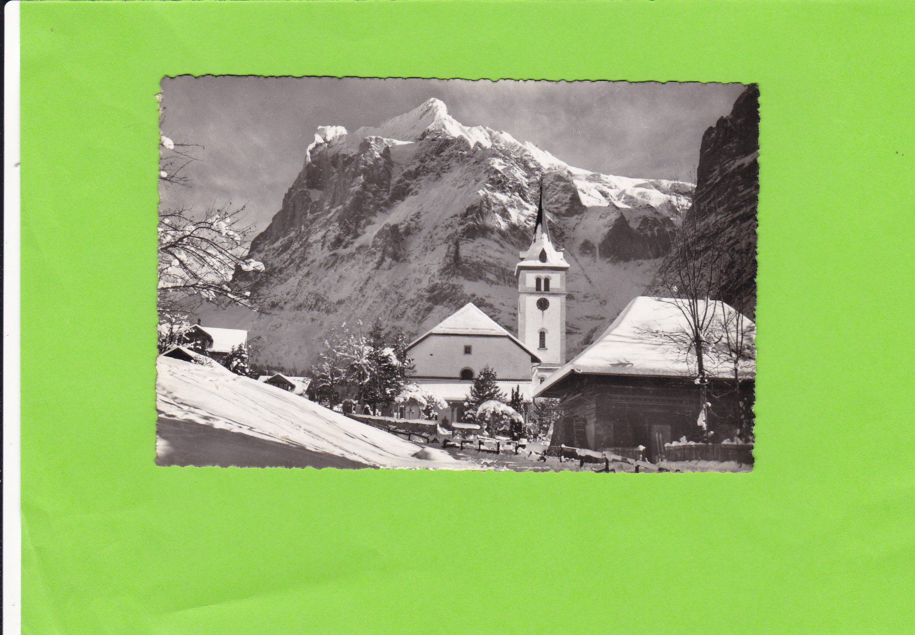 Ansichtskarten: Grindelwald mit Kirche – Gebraucht aus St. Peterzell von neckertal