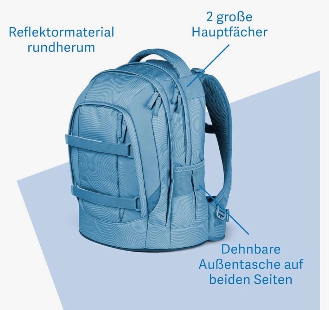 Satch Borse & Zaini: Schulrucksack inkl. Regenschutz Satch, Mädchen, kariert – Usato da Beinwil am See venduto da Fgrisch 4