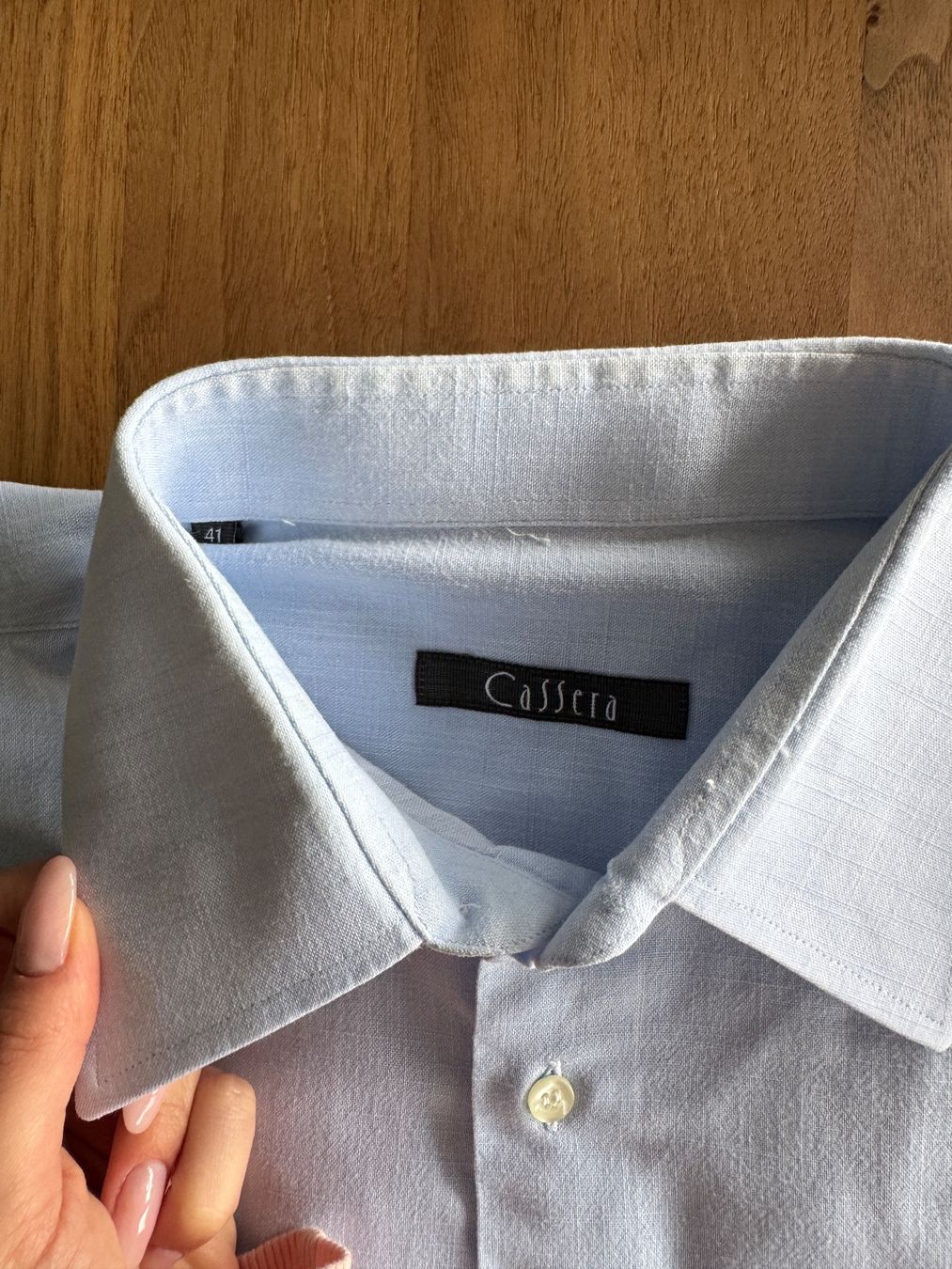 Camicie: 2x Herren-Kurzarmhemden, weiss und hellblau, Grösse 41 – Usato da Teufen AR venduto da chi_h55m 2