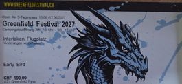 Greenfield Festival 2027 drei Tages Pass