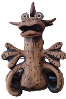 Drachen Figur Keramik handgefertigt gebraucht guter Zustand
