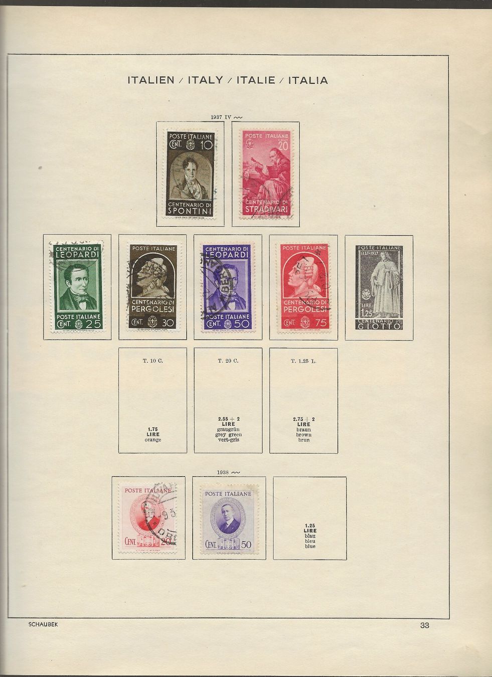 Tutti i francobolli: Marken Italien 1934 bis 1938 – Usato da Au ZH venduto da xelagreb01 8