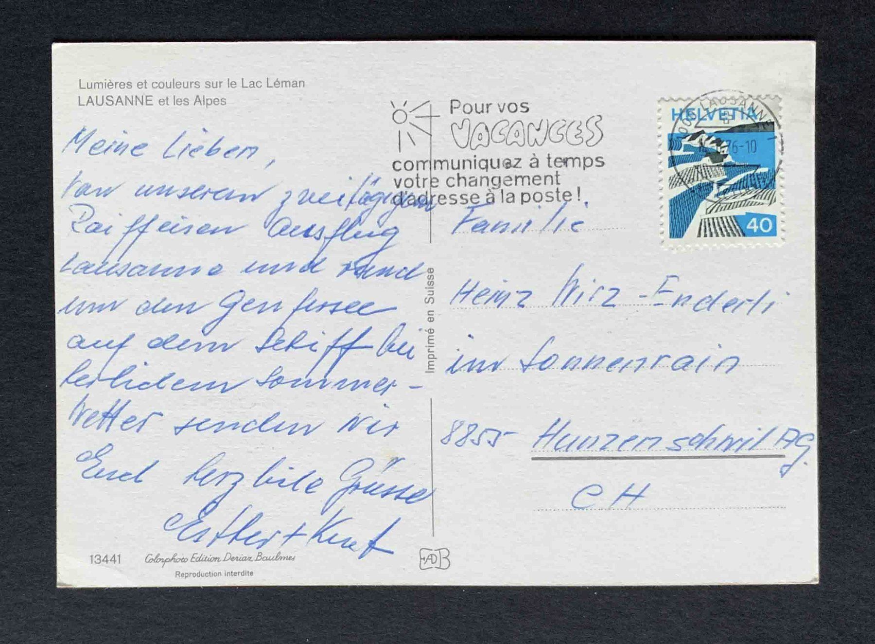 Cartes postales: AK Lausanne et les Alpes – D'occasion à Goldau par artelier1 1
